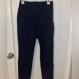 Express columnist ankle mid rise pant color: dark blue size: 0R